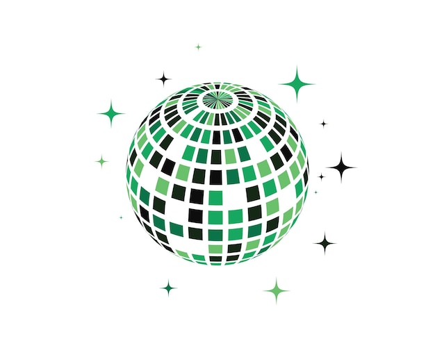 Vector disco ball vector icon illustration