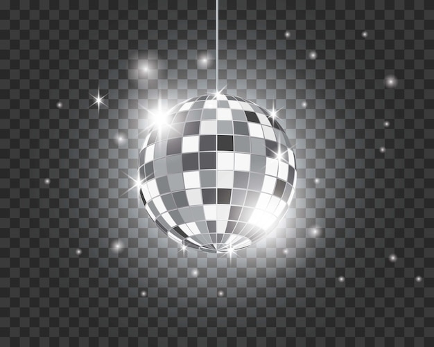 Vettore illustrazione dell'icona del vettore della palla da discoteca