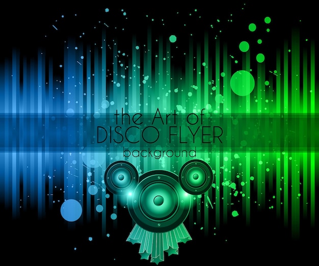 Vector disco club banner background for music nights event