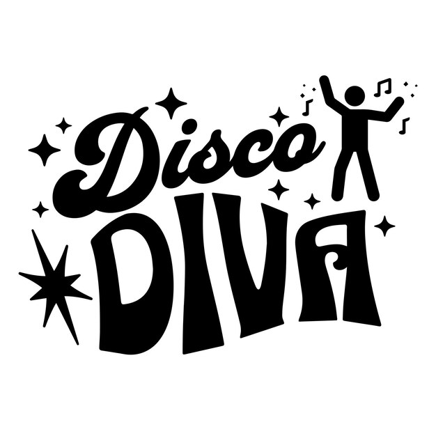 Vettore vettore della diva della disco