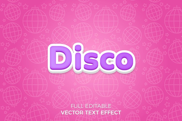 Disco Editable Vector Text Effect