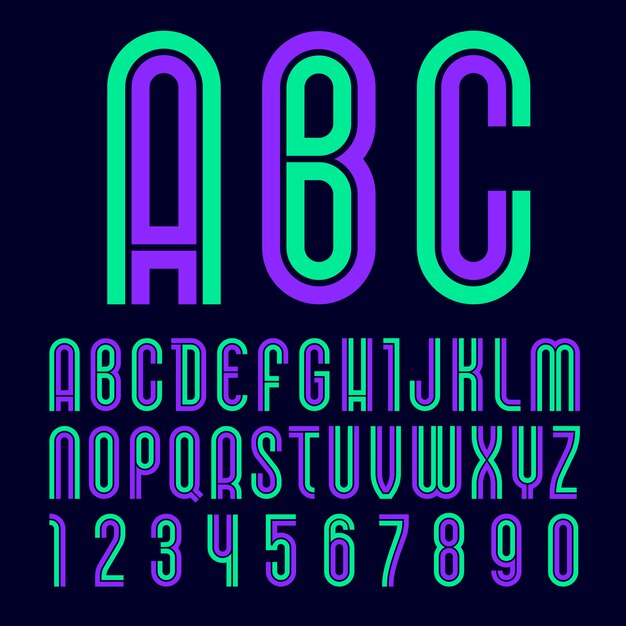 Disco lettertype, Trendy alfabet