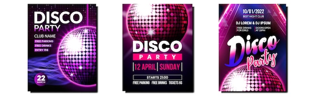 Vector disco muziek partij poster achtergrond dansavond. techno house disco muziek brochure. realistische vectorillustratie
