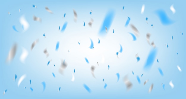 Disco party blue background with foil confetti