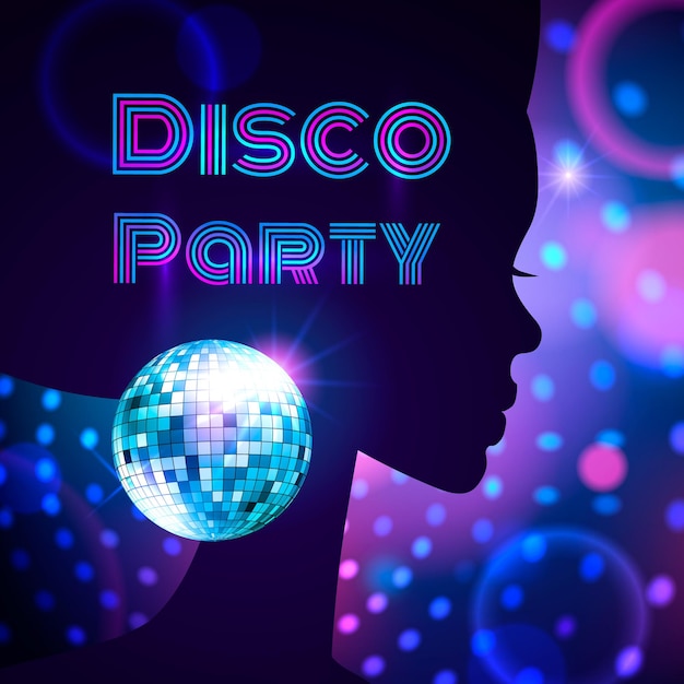 Vector disco party vector illustration