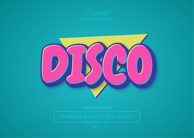 DISCO VECTOR TEXT STYLE EFFECT