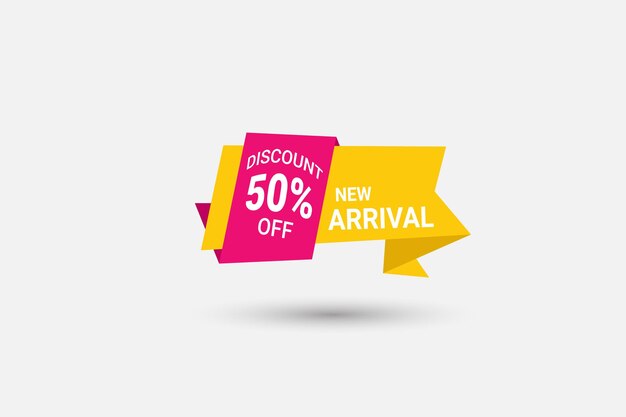 Vector discount 25 present off new arrival modern banner design