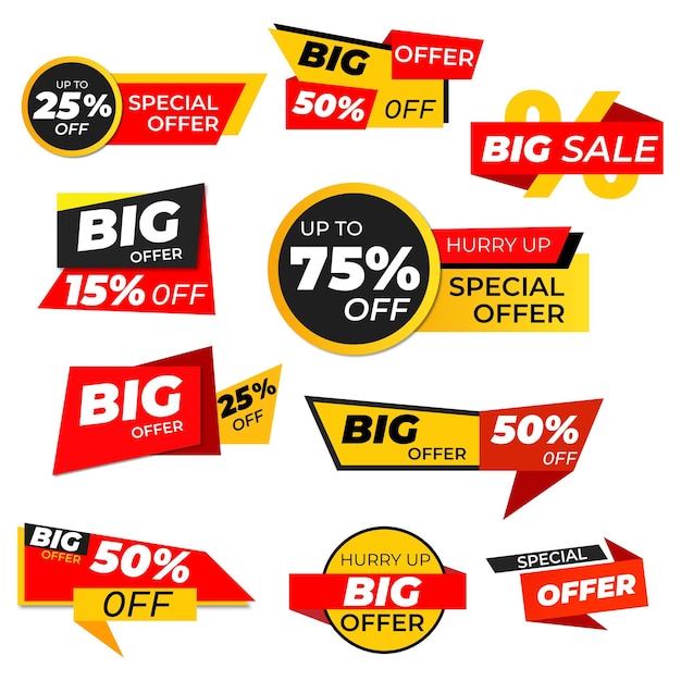 discount badges vector design