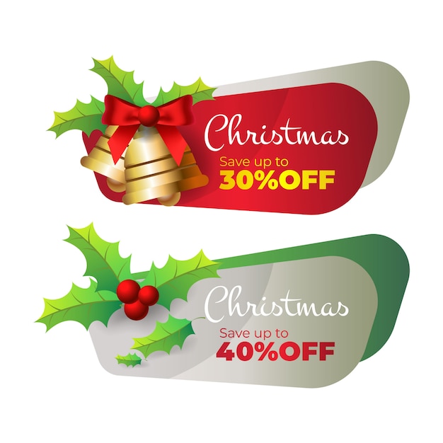 Discount banner for Christmas