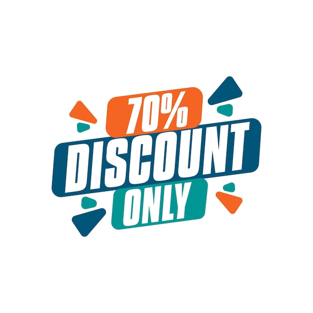 Vector discount banner design template