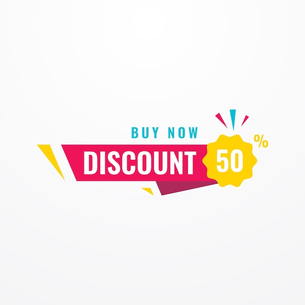 Discount banner ribbon design collection