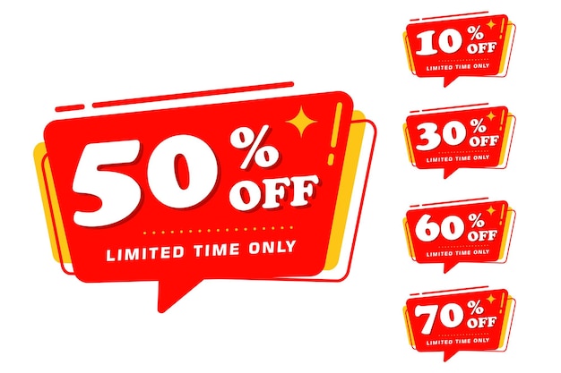 Vector discount banners set design template