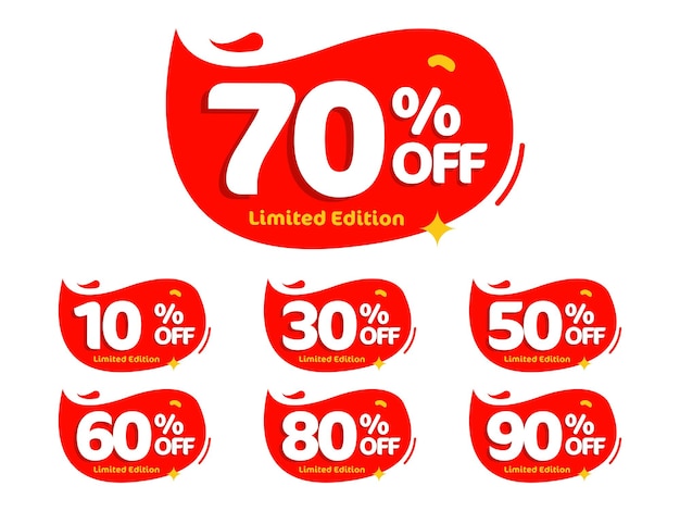 discount banners set design template