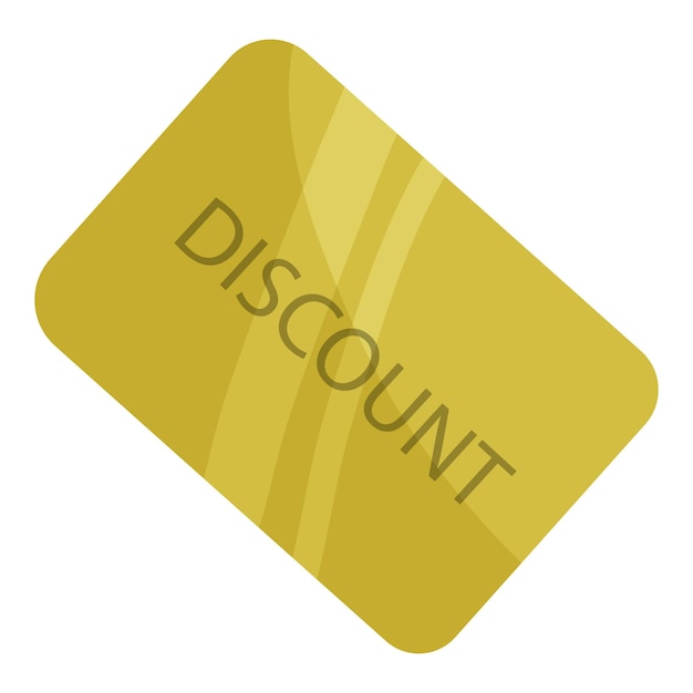 Discount card icon Cartoon illustration of discount card vector icon for web