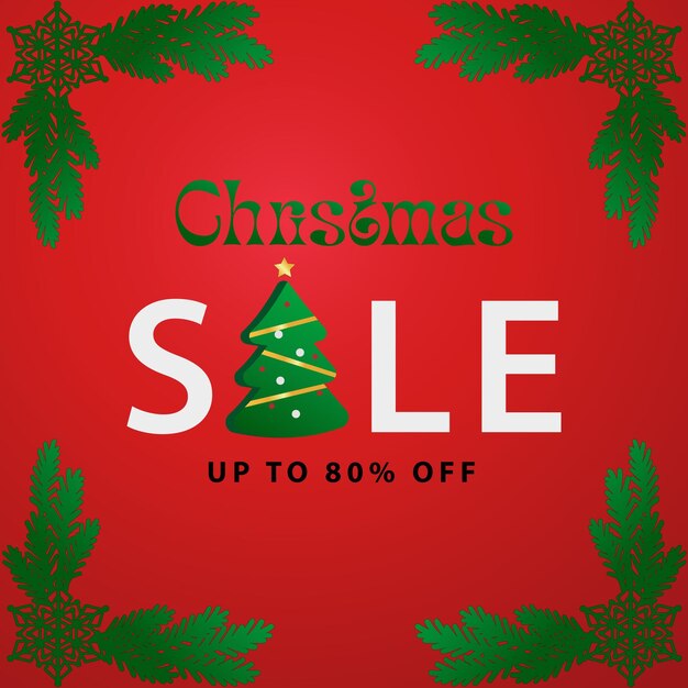 Vector discount for christmas. merry christmas sales promotion poster banner. marketing web banner