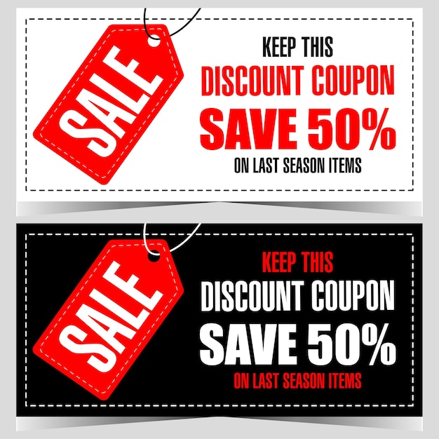 Discount coupon or sale voucher for Black Friday and special offer shopping season.