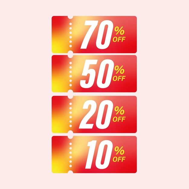 Discount coupon for sales Vector