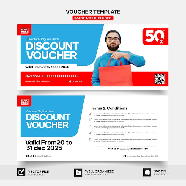 discount coupon template design for consumers