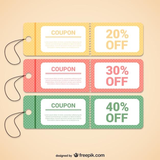 Discount coupons templates