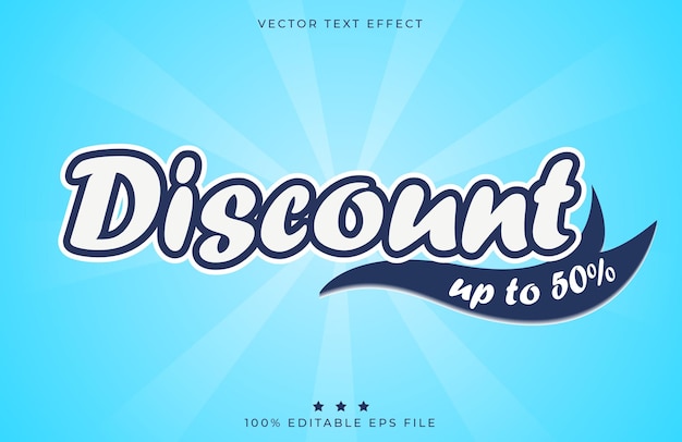 Discount editable text effect