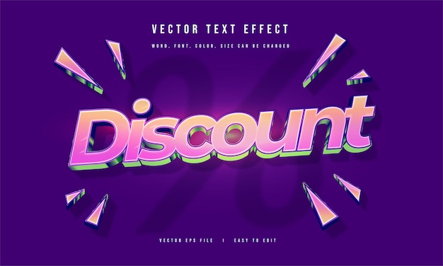 Discount flash sale shopping and offer editable text style effect