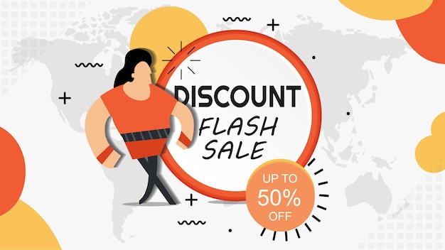 Sconto di vendita flash fino al 50% di sconto