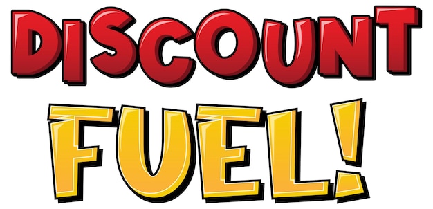 Discount fuel font logo design