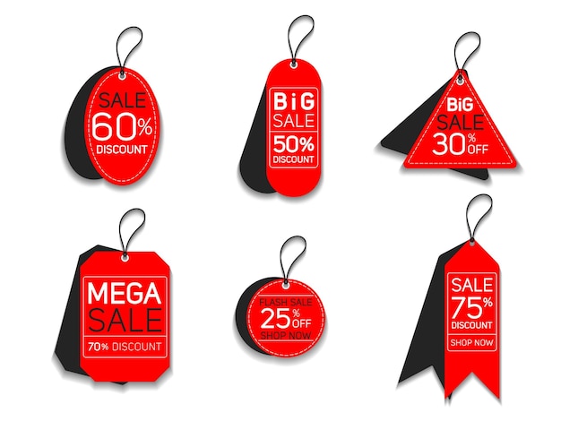 Discount label sale tag collection