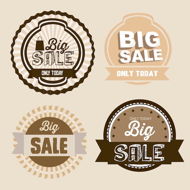 Vector discount labels