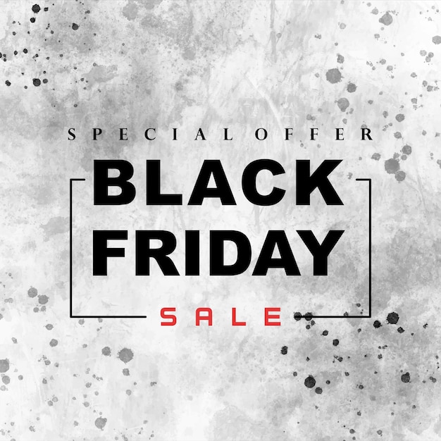 Discount offer black friday weekend sale banner with watercolor background