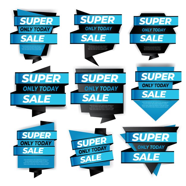 Vector discount offer sale banners best deal price stickers special offer tags sale bubble coupons