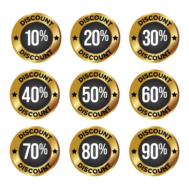 Vector discount promotion sale label banner collection