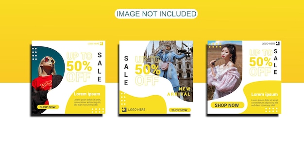 Discount promotion social media post template editable vector