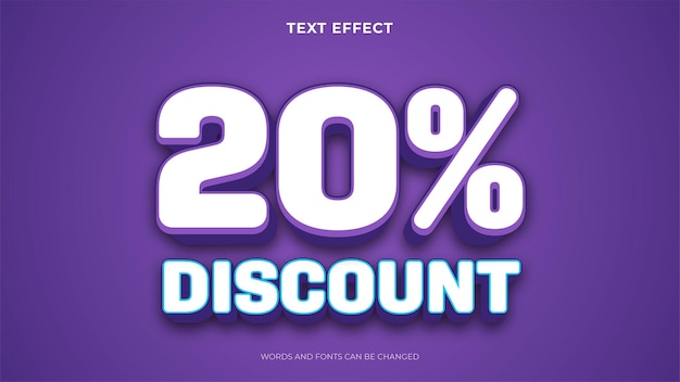 Discount promotion text effect