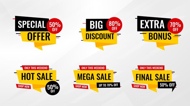 Discount Sale Banner vector template special offer big sale final sale flash sale marketing design