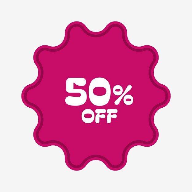 Vector discount and sale sticker