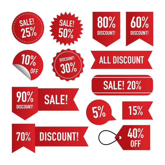 Vector discount set label tag vector collection