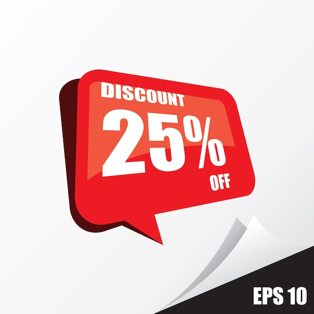 Vector discount speech bubble