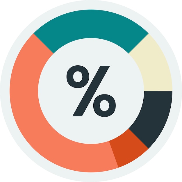 Discount symbol illustration in minimal style