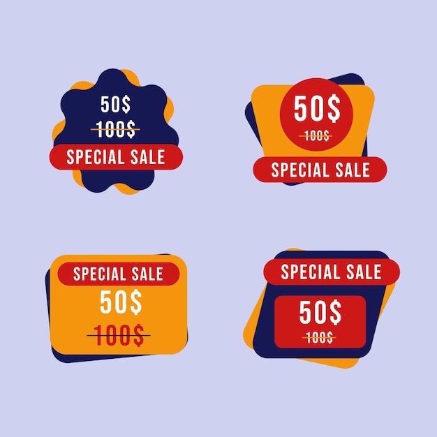 Discount tag collection design