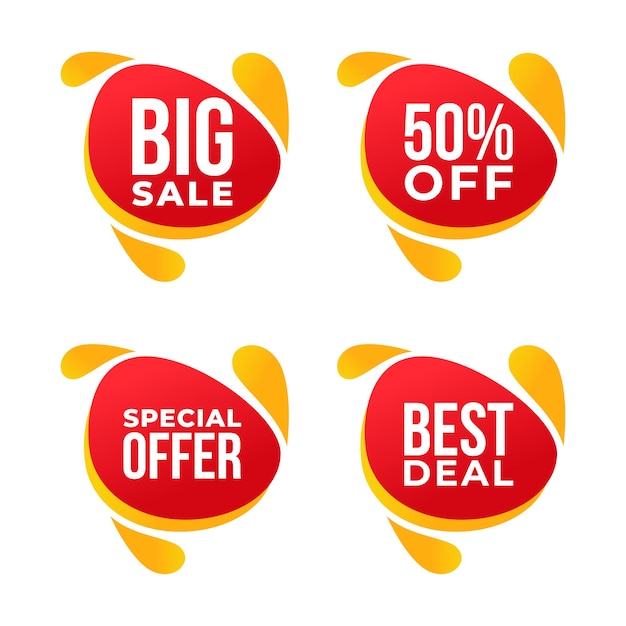 Discount tag designs free vector