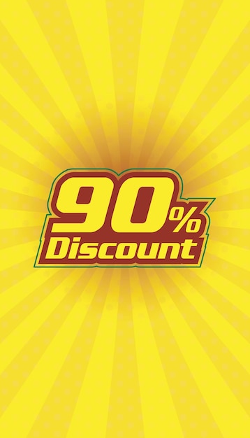 Vector discount template for price cut