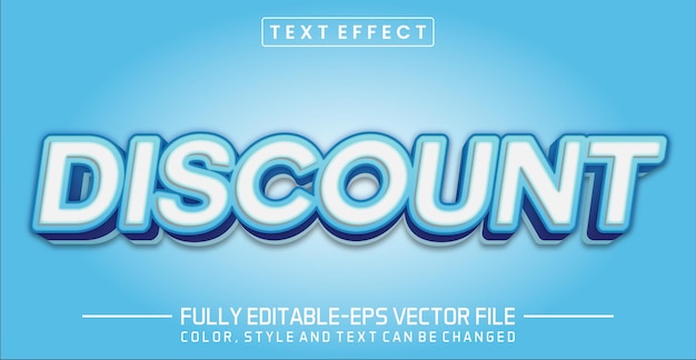 Discount text style effect editable