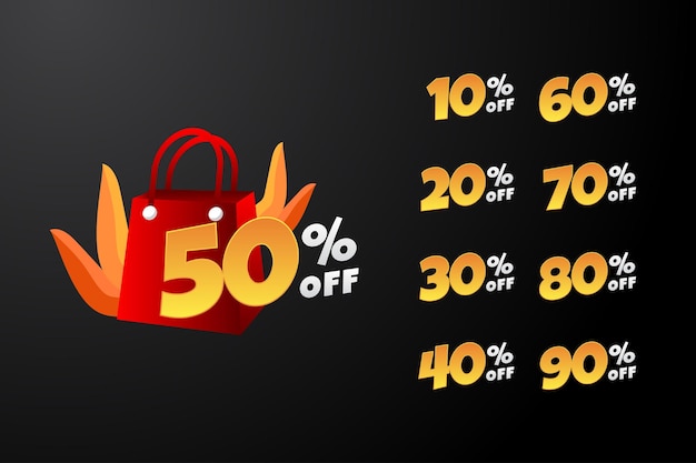 Vector discount vector set illustration design