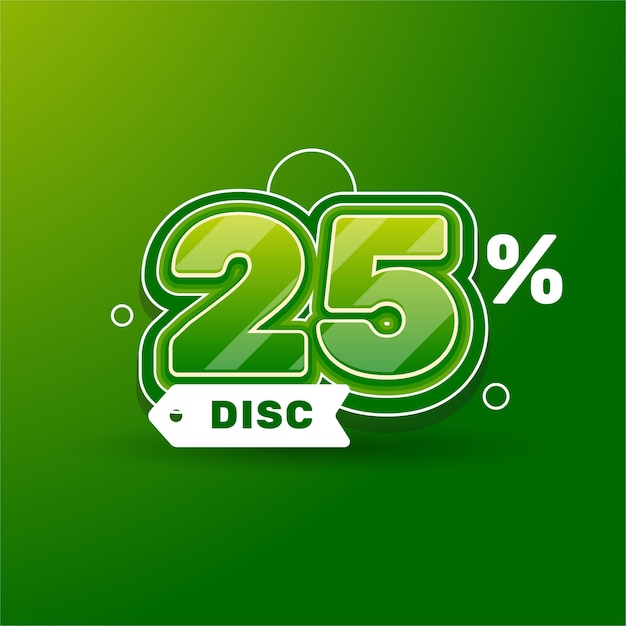 Vector discount verkoopprijs promotie label en tag ontwerp 25 procent