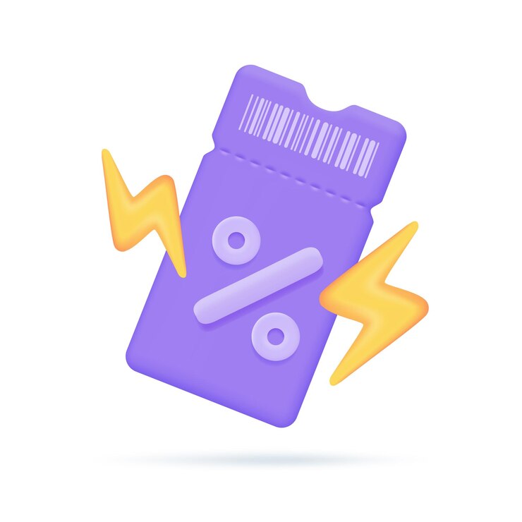Vector discount voucher percentage reductions in festive sales promotions 3d illustration