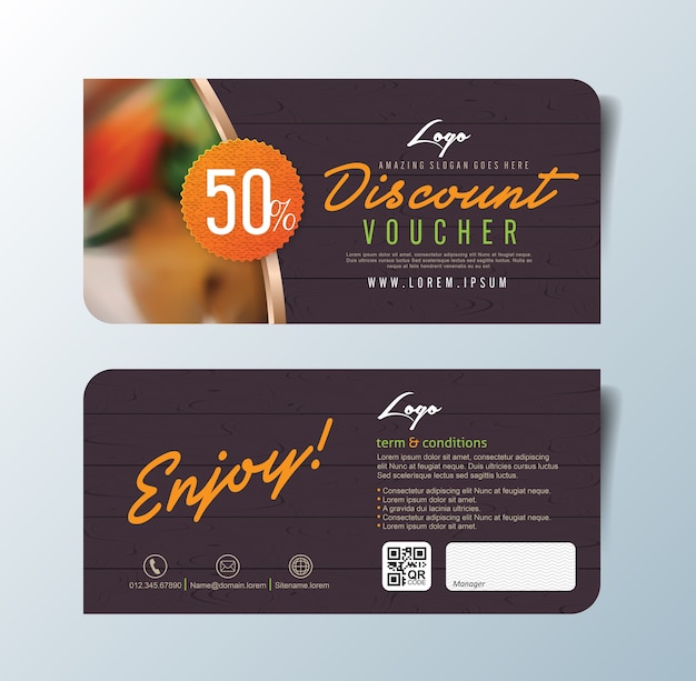 Vector discount voucher template