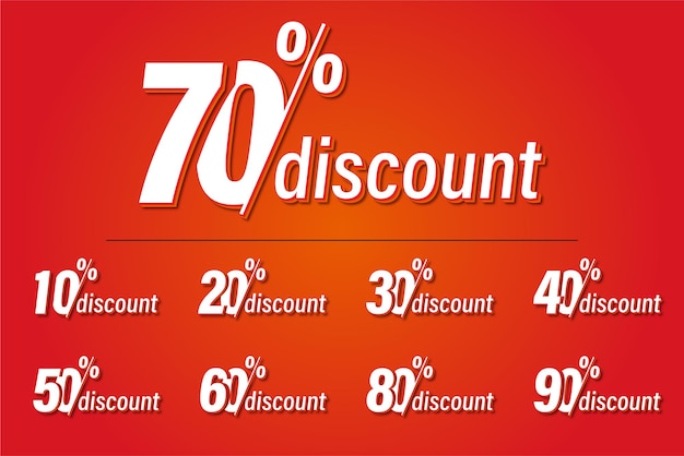 Vector discount with the various price.