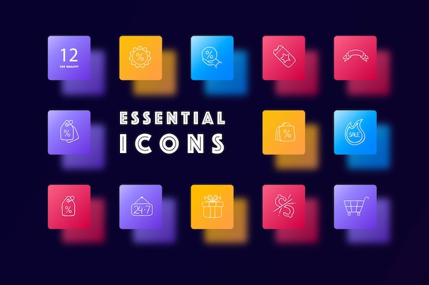 Vector discounts line icon promotion bonuses points gift installment plan sale money glassmorphism style vector line icon