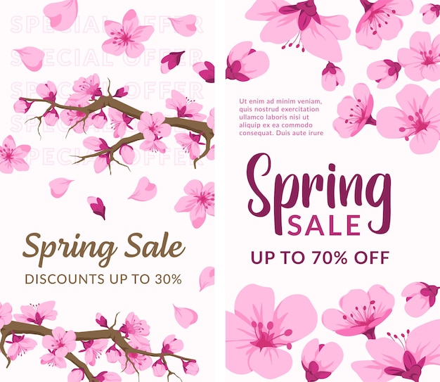 Discounts up to thirty percent spring sale banner